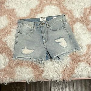 FRAME Le Stevie Distressed Cut Off Jean Shorts Women’s Size 24